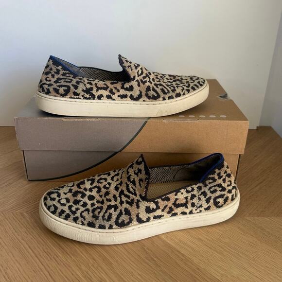 Rothy’s Leopard Print Women Slip On Shoes- SZ 9 - Picture 2 of 9
